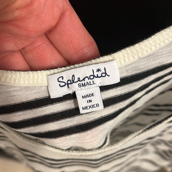 Splendid size Small. Cream and black tank. - Picture 2 of 4